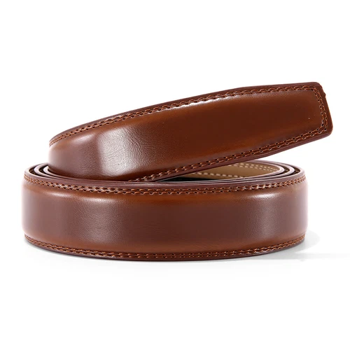 Men's Leather Ratchet Belt Strap Only 30mm Replacement Belt without Buckle - Picture 8 of 36