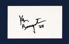 Ken Baumgartner signed vintage hockey index card
