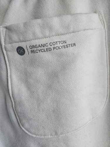Outerknown Joggers Size Medium Off-White Organic Cotton Terry Drawstring - Picture 4 of 5