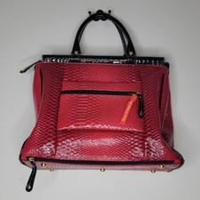 New Samantha Brown Res Glazed Croc Red