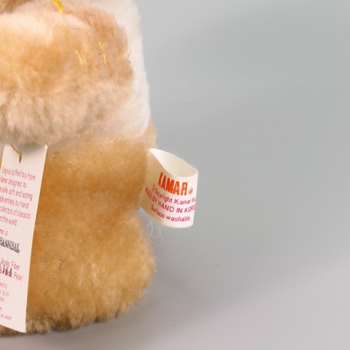 Vintage Kamar Elephant Plush Hannibal Stuffed Animal Toy Lovey Tan Flowers 7" - Picture 20 of 20