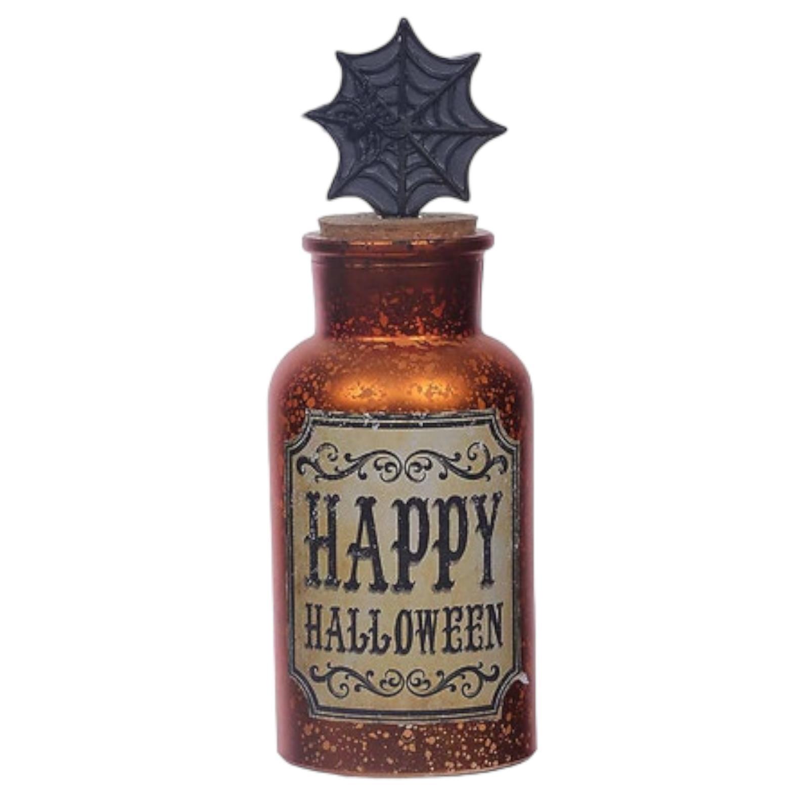 Halloween Potion Bottle Tabletop Decor Wizard Oil Skull Spid