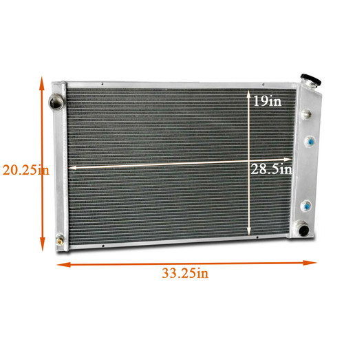 4 Rows Radiator For 1973-1991 Chevy C10 C20 C30 K10 K20 K30 Blazer Suburban GMC - Picture 4 of 15