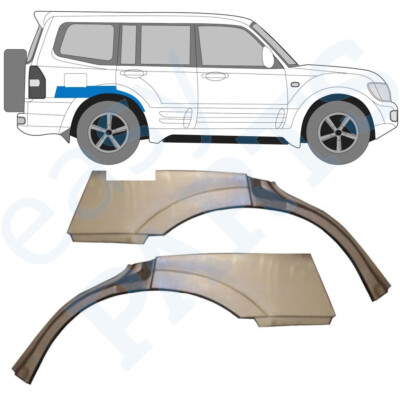 Für Mitsubishi Pajero III 99-06 5 Tür Radlauf Reparaturblech Kotflügel / Paar