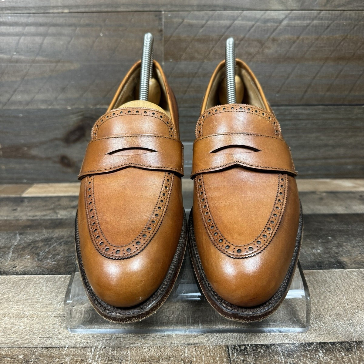 Peal & Co Brooks Brothers Brown Leather Penny Loafer Shoes 