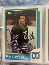 Ray Ferraro autographed 1986-1987 Topps rookie hockey card #160
