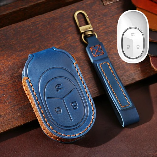 Leather Car Key Case Cover Fob for Nio ET7 ET5 Luxury Keychain Shell Holder Bag - Bild 10 von 11