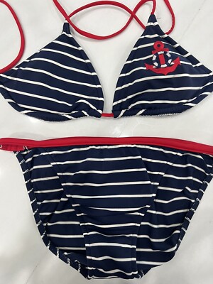 ameri vintage 水着　swim wear Unique Vintage Rainbow Striped Cape May Swim Bottoms