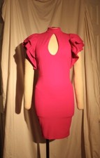 Women’s Gibiu Magenta Ruffled Sleeve Bodycon Spring Summer Dress