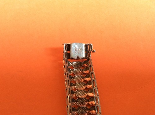 Italy Milor Diamond cut 925 Sterling Silver bracelet signed candy link QVC VTG - Picture 10 of 10