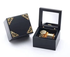 Classic Black Square Music Box  ♫  GRANDFATHER'S CLOCK ♫