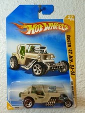 Flat Tan / Blue Engine 2009 NEW MODELS Hot Wheels CUSTOM '42 JEEP CJ-24 #27