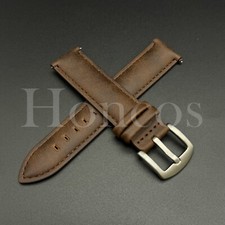 22 MM Satin Leather Watch Strap Fits Blancpain X Swatch Antarctic Ocean D/Brown