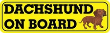 10in x 3in Dachshund on Board Magnet Car Truck Vehicle Magnetic Sign