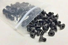 Cap Screw JCA03012-85 Flat Socket 10-24 x 3/8" (Pack of 85) Black Plain Finish