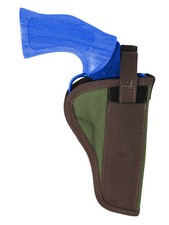 New Barsony Woodland Green OWB Belt Holster for 4" Revolvers