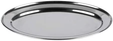 Stainless Steel Oval Serving Platter, 12" 16" 20" 24" inches - silver dinner
