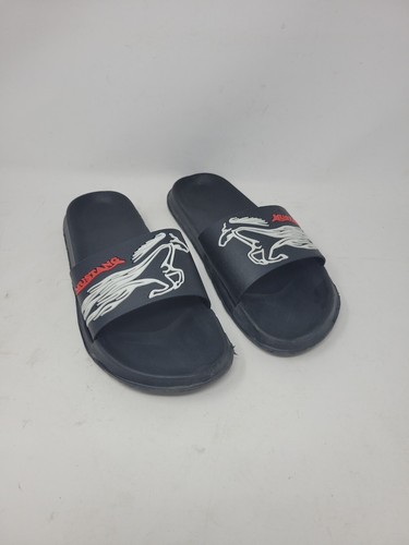 Mustang Mens Slides Sandals Black 