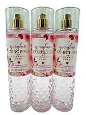 Bath & Body Works LOT 3 Gingham Gorgeous Fine Fragrance Perfume Mist Spray 8 oz