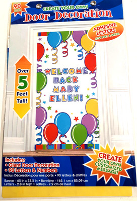 Welcome Back Tür-Dekoration Feier Party +Zahlen und Buchstaben Willkommen zurück