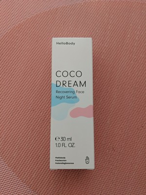 hello body coco dream recovering face night serum