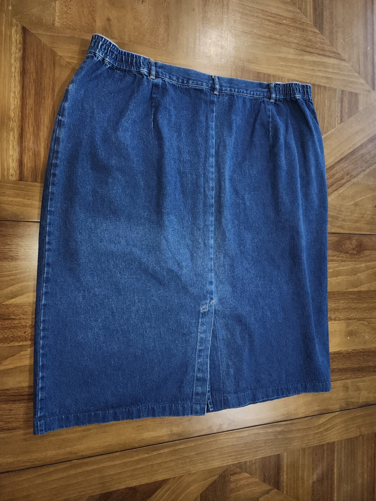 Classic Elements Blue Denim Button Front Maxi Ski… - image 5