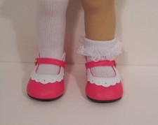 Dark Pink White 2-Tone Classic Doll Shoes For Chatty Cathy Debs 