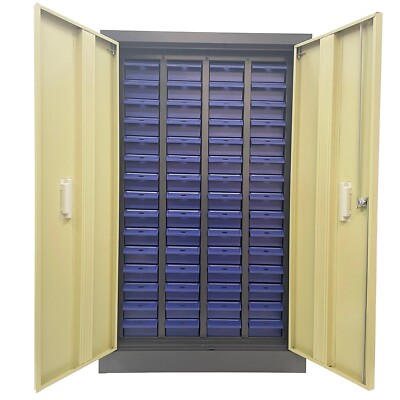 Part Cabinet with 60 Drawer Bolt and Nut Tool Storage Organization Shelving