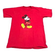 Vintage 90s Mickey Mouse Walt Disney World Tshirt Single Stitch Mens Size L