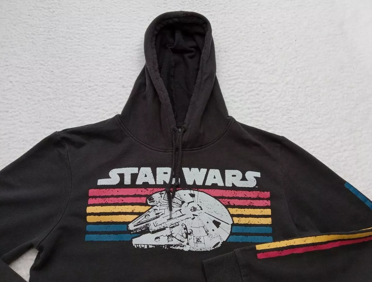 Star Wars Millennium Falcon Grey Hoodie Sweatshirt Men s Small