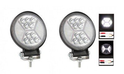 2x 2 Mode DRL Pois Epistar LED Work Lights SUV Car Pick-Up Off Road Truck 4x4