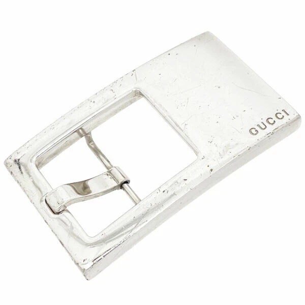 ■Authentique boucle de ceinture Gucci logo boucle argent quincaillerie vêtements GUCCI