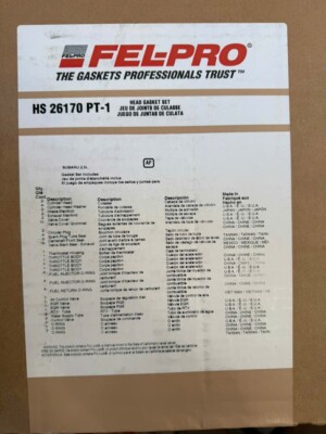 HS 26170 PT-1 Felpro Cylinder Head Gaskets Set for Subaru Legacy Outback Impreza