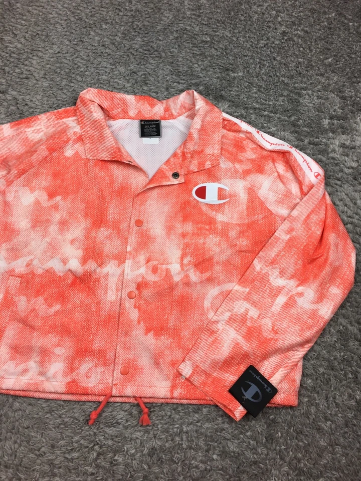 Cortavientos Champion para mujer talla 2XL rosa/naranja Foto 2 de 4