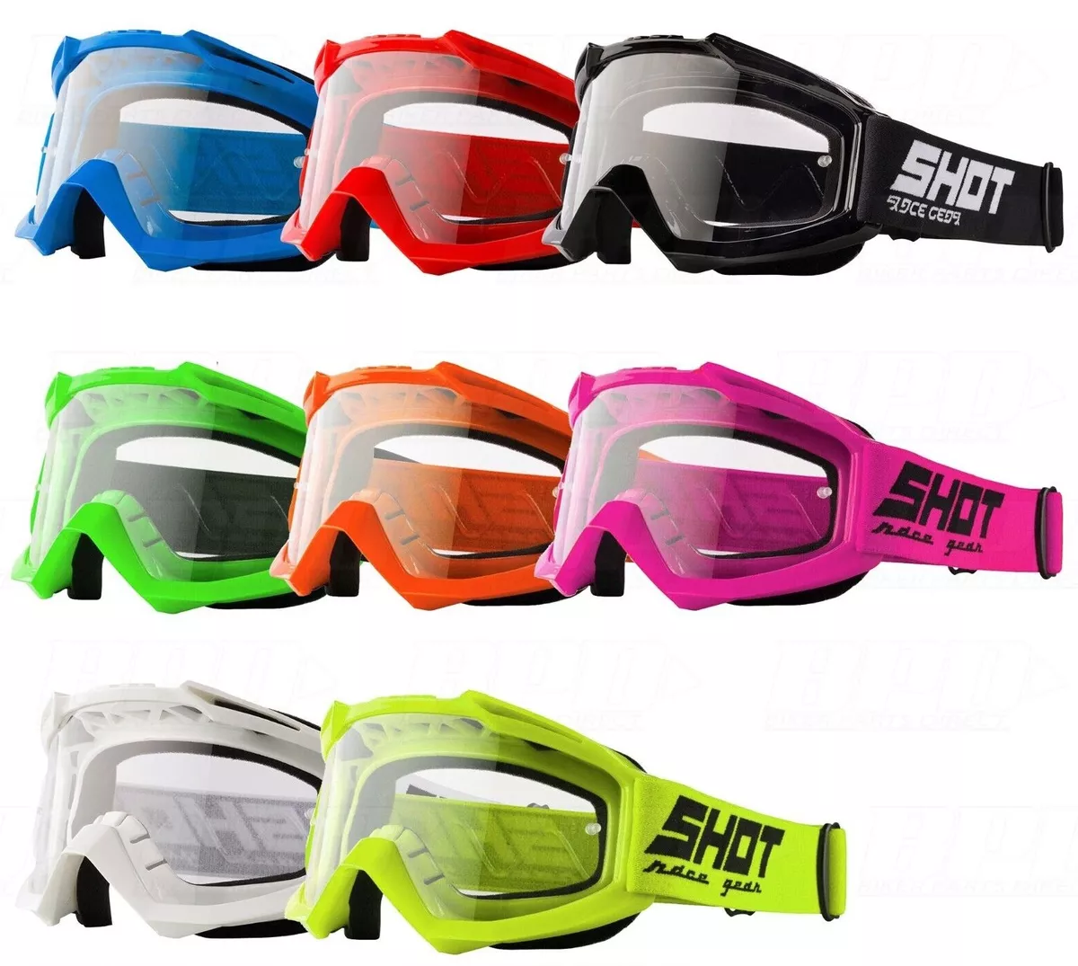 Masque Shot Assault 2.0 Solid Jaune Fluo - Masque Cross