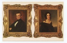 James & Sarah Polk First Lady Portrait President Politician Postcard