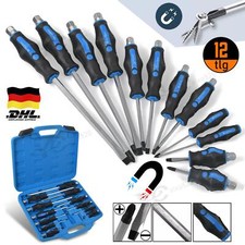 Schraubendreher Schraubenzieher Set 12TLG KREUZ+ SCHLITZ Werkzeug Set im Koffer