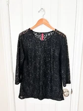 Ruby Ribbon Lace Tunic Size Medium