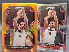 Megan Walker - 2022 WNBA Prizm - Orange Prizm #/49 And Base - Atlanta Dream