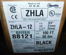 NEW Roll of 100' Feet Liquatite ZHLA-12 3/4" Electrical Conduit black UL 88121