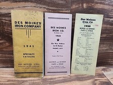 1939 1941 1942 Des Moines Iron Co Specialty C...