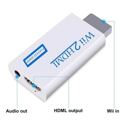 Wii TO hdm Adapter Converter with 3.5mm Audio Video 1080P HD Output-UK - Picture 3 of 7