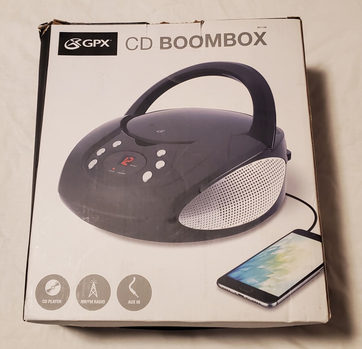 GPX CD Boombox with AM/FM Radio, BC112 | eBay