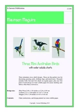 Mini Australian Birds counted cross stitch chart pack, a Maureen Maguire design.