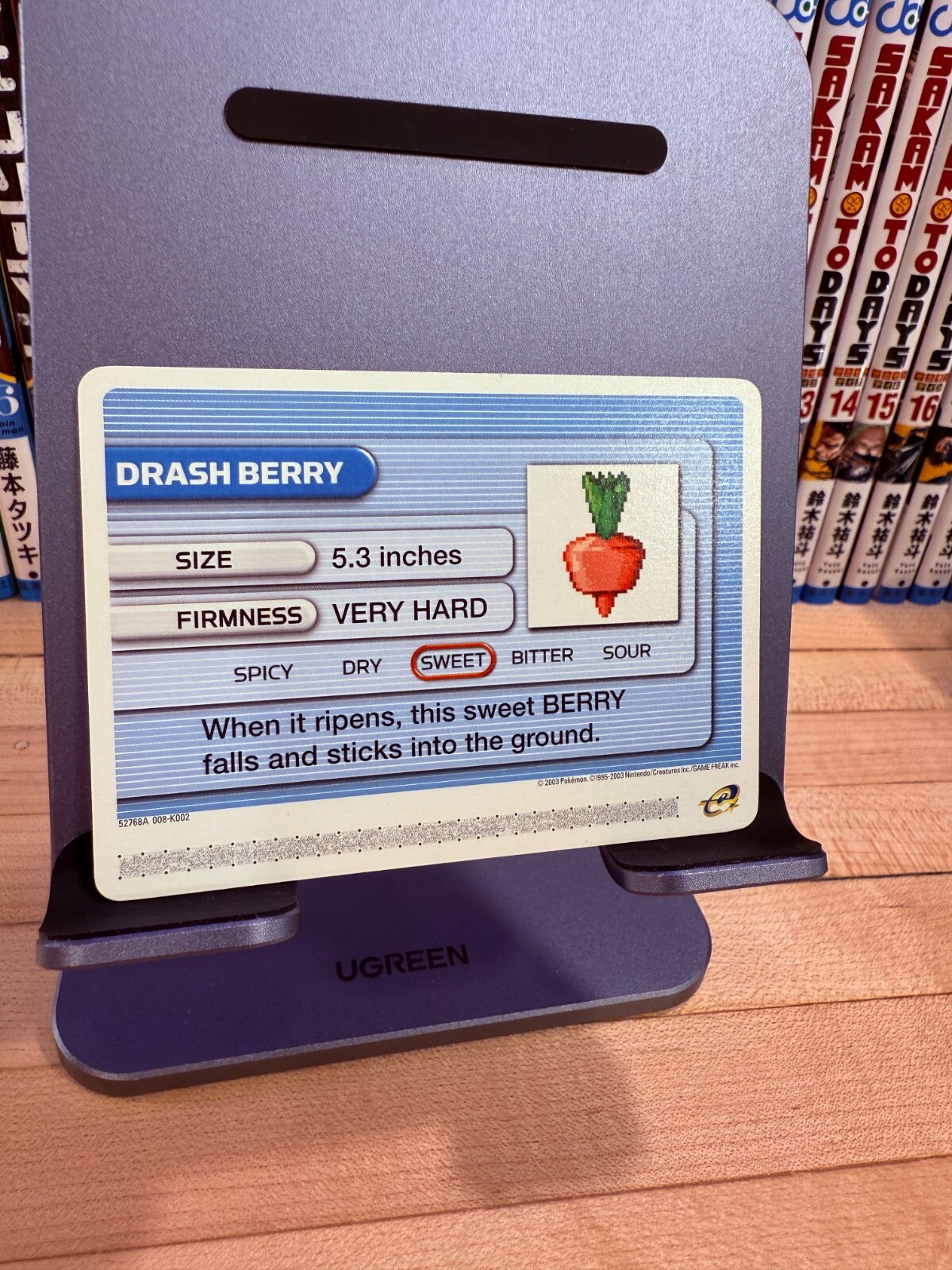 Pokemon Battle Card E Reader Ruby Gameboy Advance 2003 Drash Berry NM-image