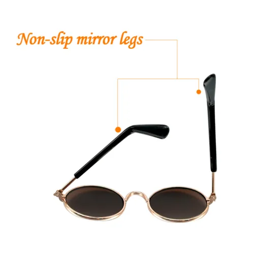 cool cat sunglasses glasses accessories pet cat grooming toys 2pcs black+green  image 6