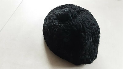 Karakul Hut Damen 57 cm Mütze mit Pompon