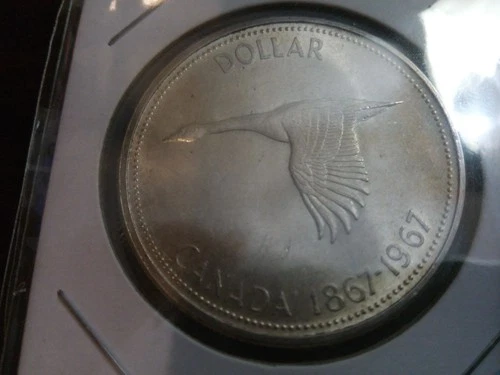 New Listing1967 Canadian Silver Dollar - 100 year coin - Flying Goose - 80% Silver