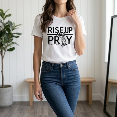 Unisex T-Shirt Rise up Pray Christliche Kleidung Glaube_0007A