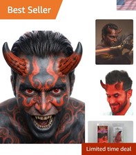 Multi-Purpose Devil Horns Latex Prosthetic - Elevate Your Halloween Look 